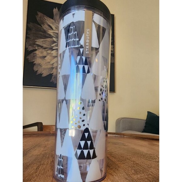 2013 Starbucks Holiday Christmas Trees Insulated Coffee Cup Tea Mug 16oz - Picture 1 of 4